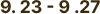 2026-09-23 ~ 2026-09-27